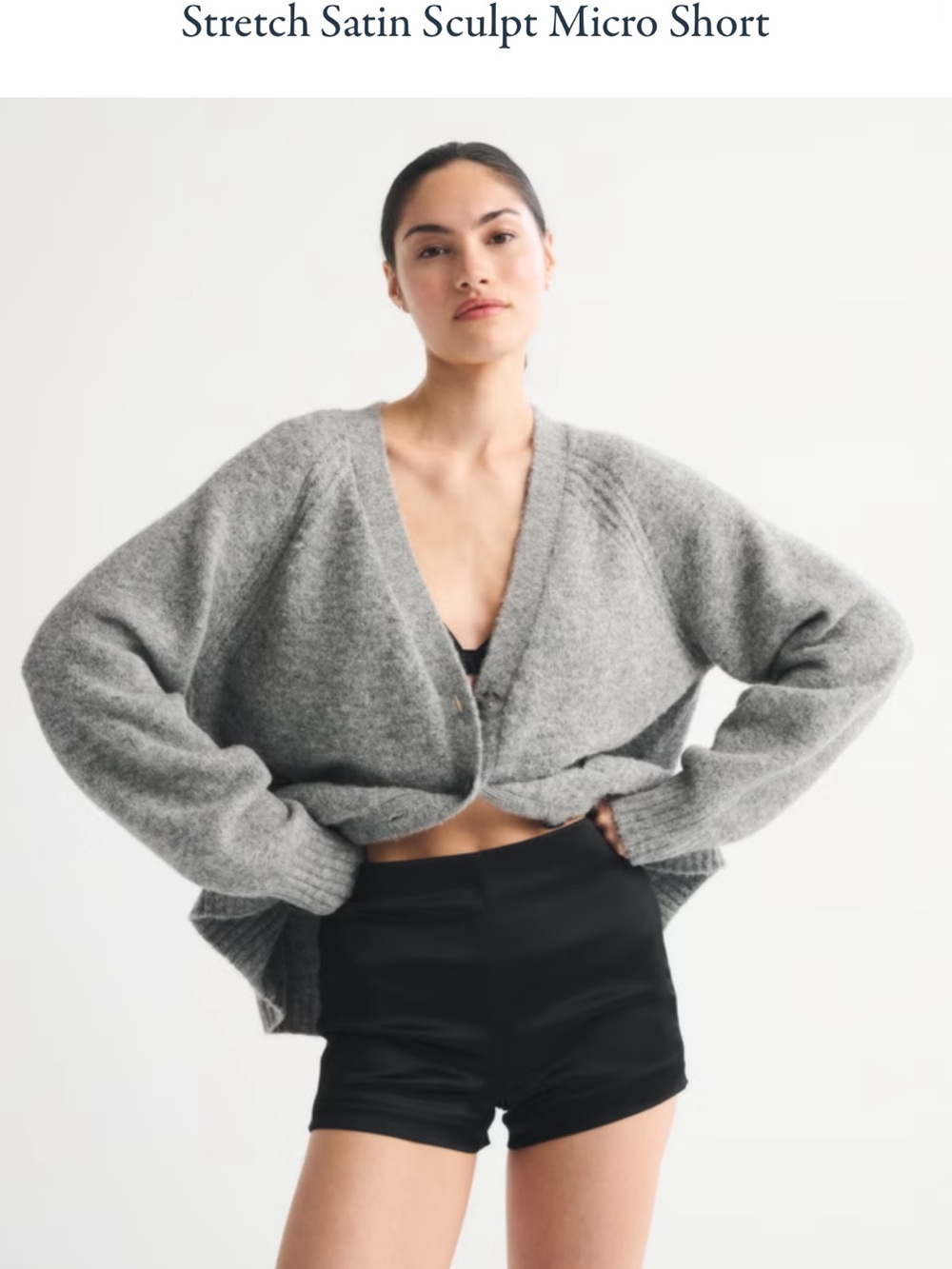 Abercrombie & Fitch Stretch Satin Sculpt Micro Short NWT